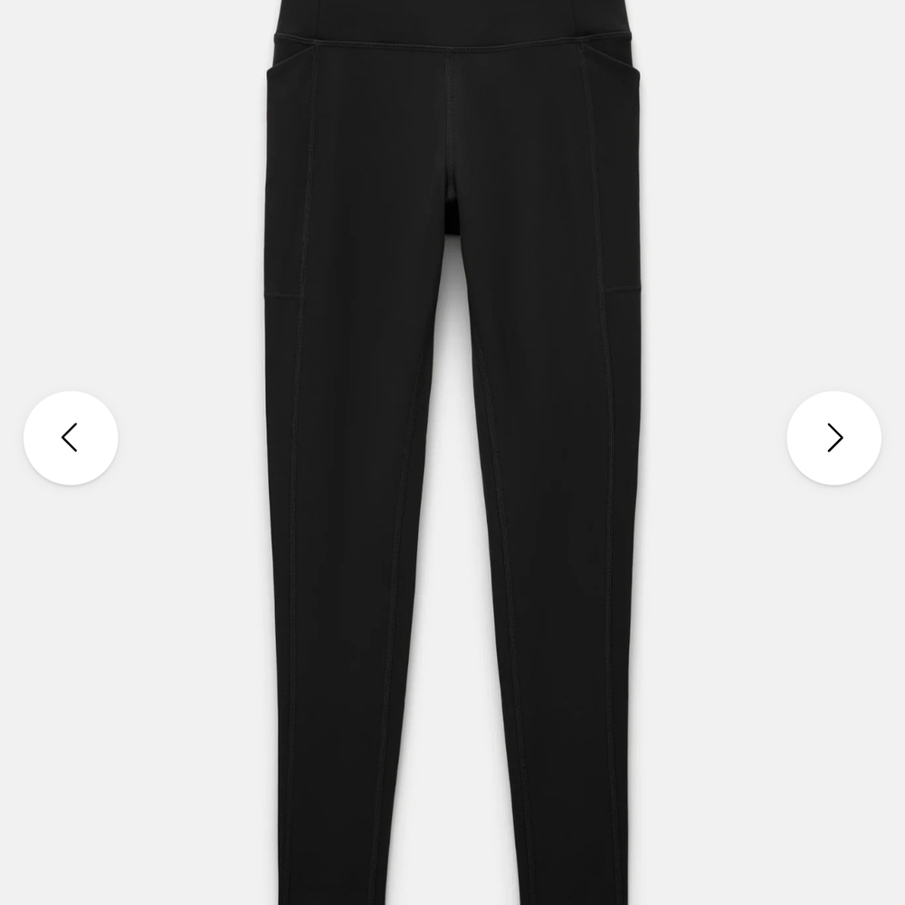 2 Girlfriend Collective Classic Black Compresion Leggings